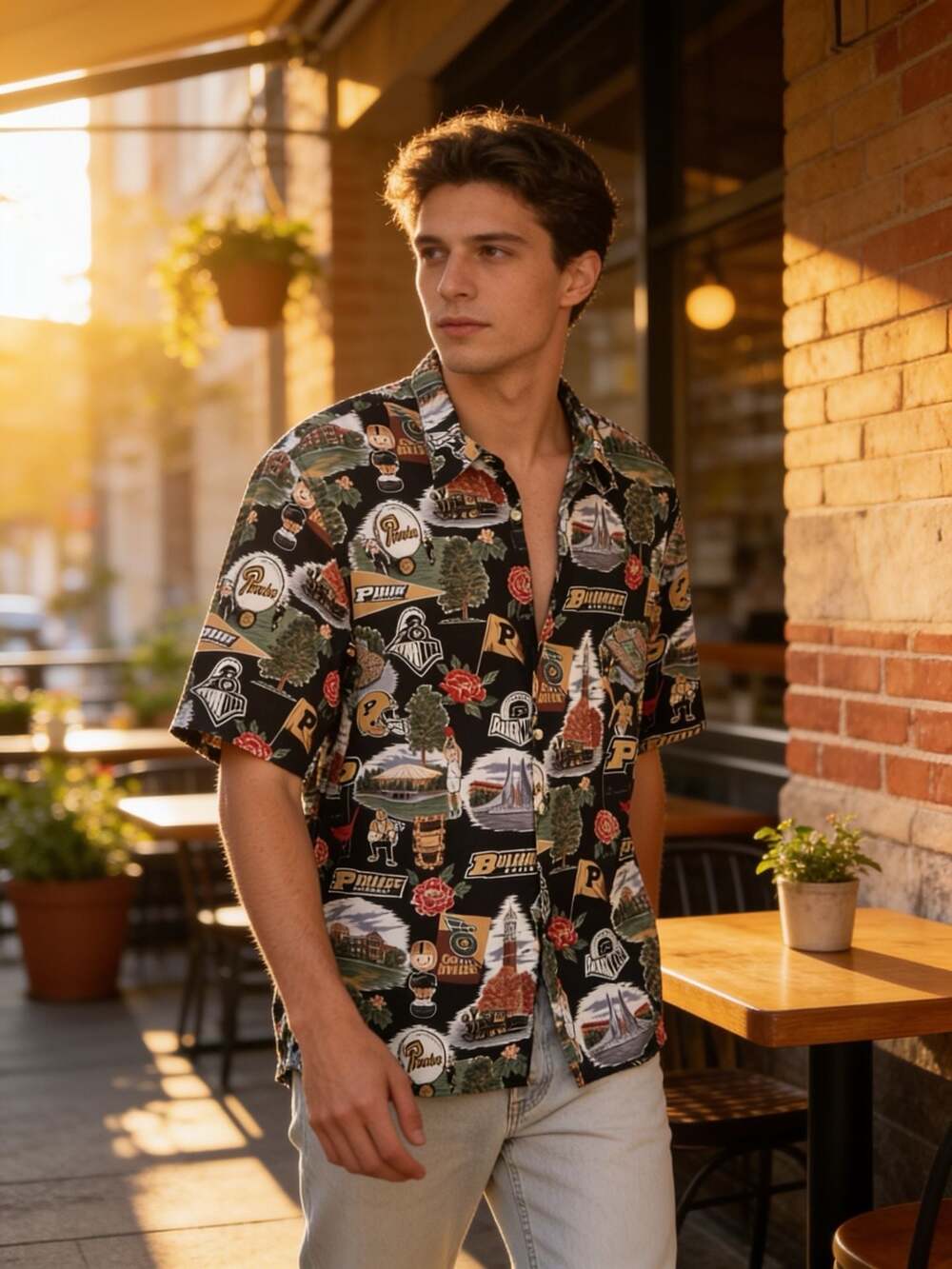 Reyn Spooner Purdue University Boilermakers Collegiate Hawaiian Shirt XXL
